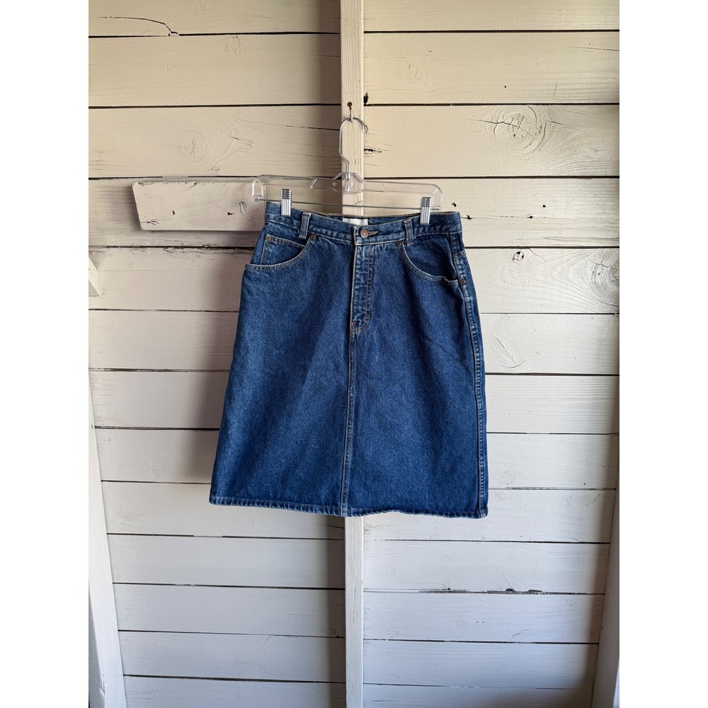 Calvin Klein Jeans Vintage High Waisted Denim Skirt Medium Wash Blue Size 12